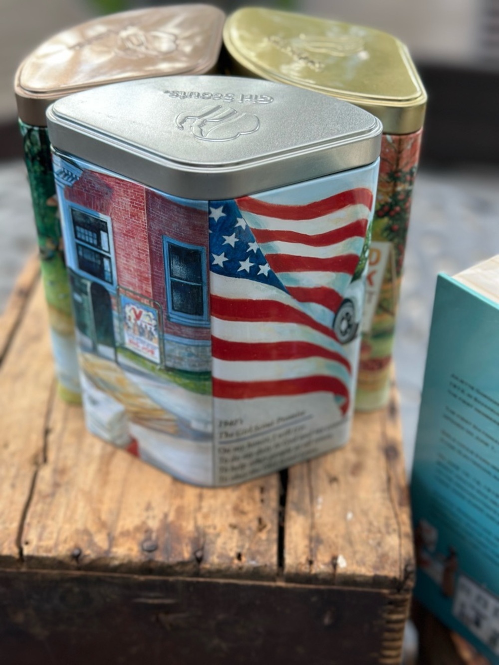 Vintage Girl Scout Tin Bundle Ashdon Farms & Juliette Gordon Low 4 Tins - Picture 7 of 14